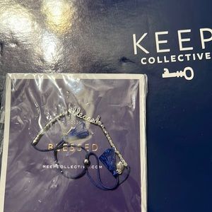 NWT Blessed script pull charm bracelet